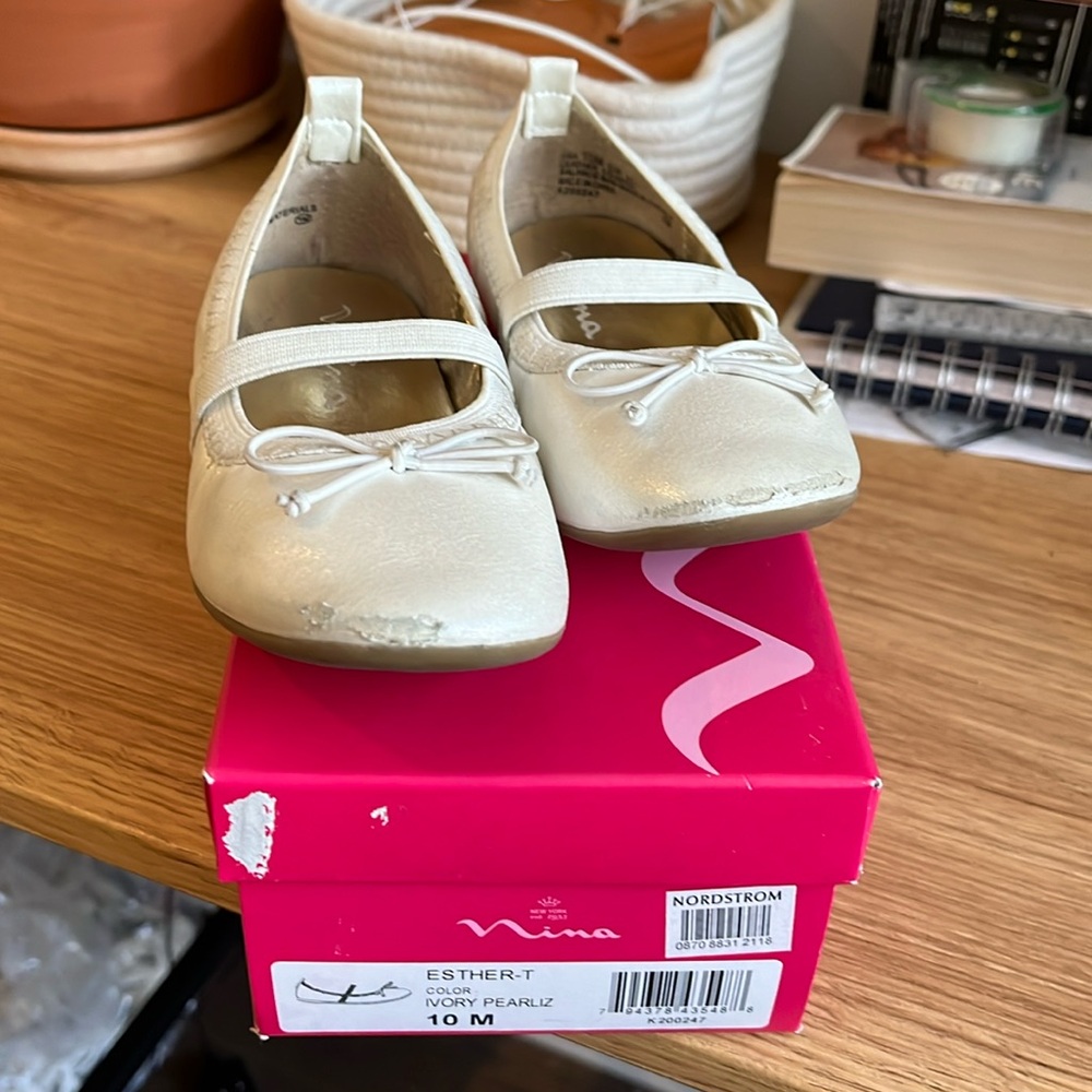Nina Esther-T Ivory Pearlized Girl’s Shoes